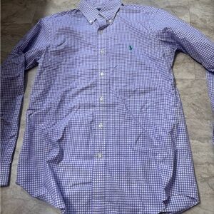 Ralph Lauren Purple Checkered Button Down Shirt